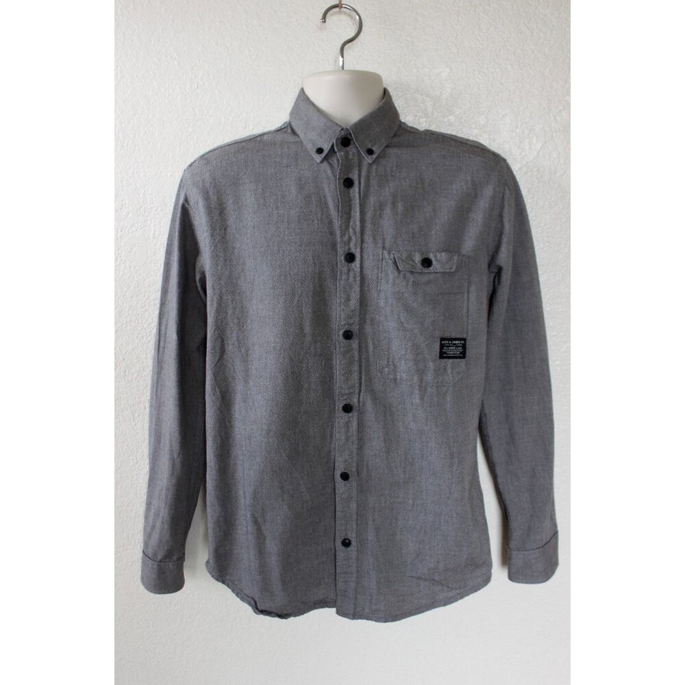 JACK & JONES Core Gray Deadstock Workwear Heavy Cotton Slim Fit, Size Small S